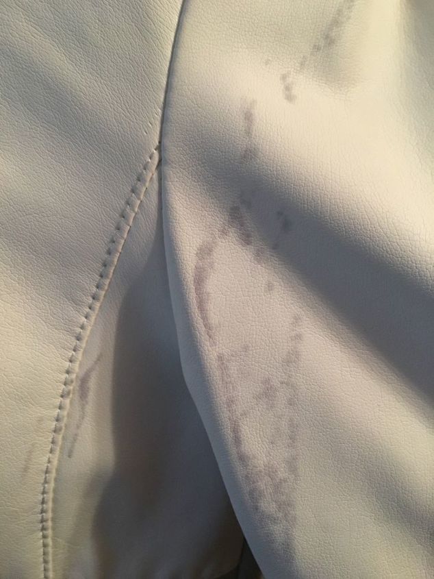 q how can i clean a white leather jacket
