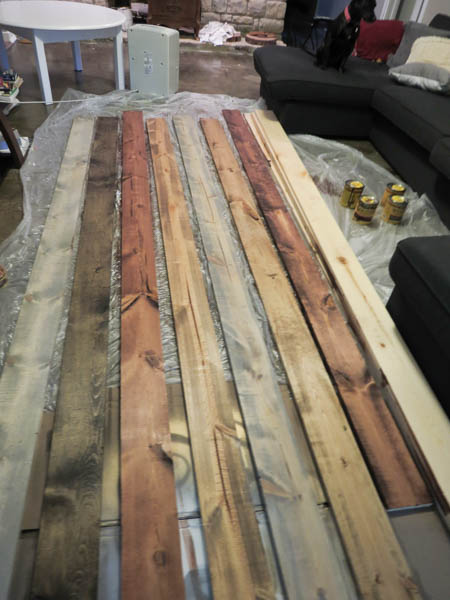 how to inexpensively create a reclaimed wood wall