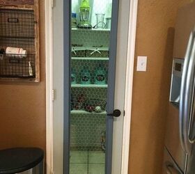 14 genius pantry door upgrades that will elevate your kitchen, Chicken Wire Window Pantry Door Nicole