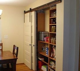 14 genius pantry door upgrades that will elevate your kitchen, Sliding Pantry Doors Julie at Build Sew Reap