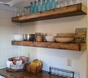 12 small kitchen ideas to clear clutter and maximize storage, Small Kitchen Shelf OnBlissStreet