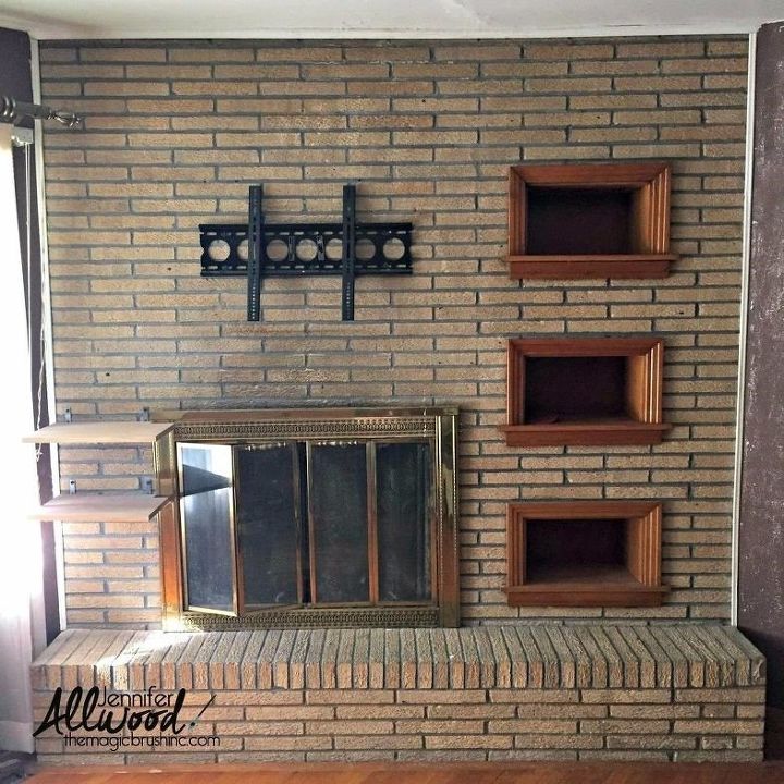 cozy up your living space with a beautiful fireplace remodel, Brick Fireplace Remodel Jennifer Allwood