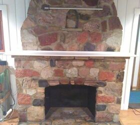 cozy up your living space with a beautiful fireplace remodel, Stone Fireplace Remodel CrazyDIYMom