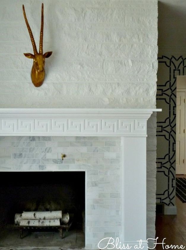 acoge tu espacio de vida con una hermosa remodelacin de la chimenea, Chimenea de bricolaje Bliss at Home