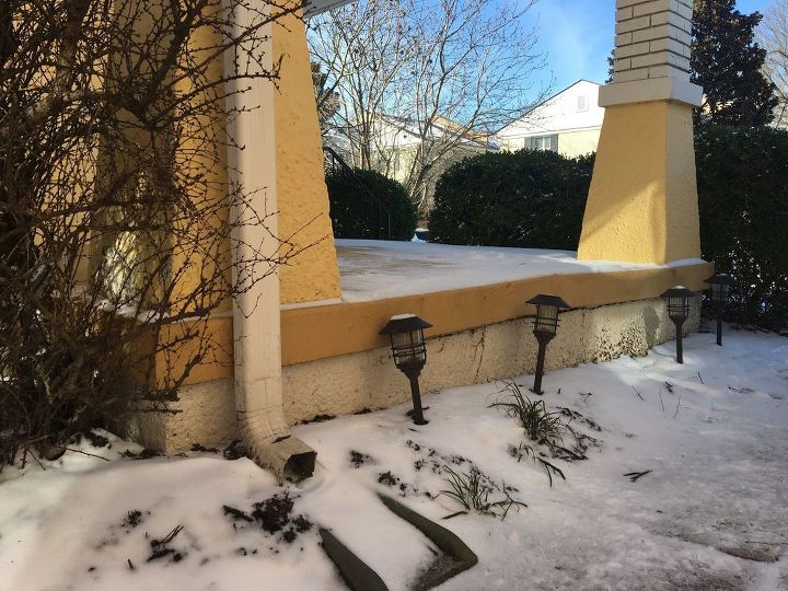 how to fix a settling porch