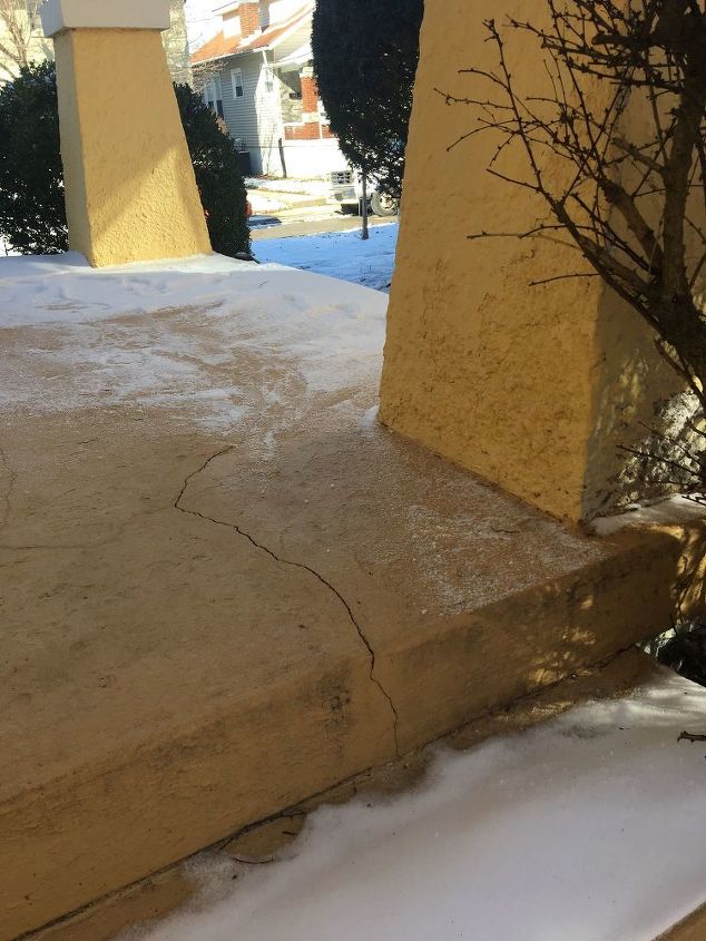 how to fix a settling porch