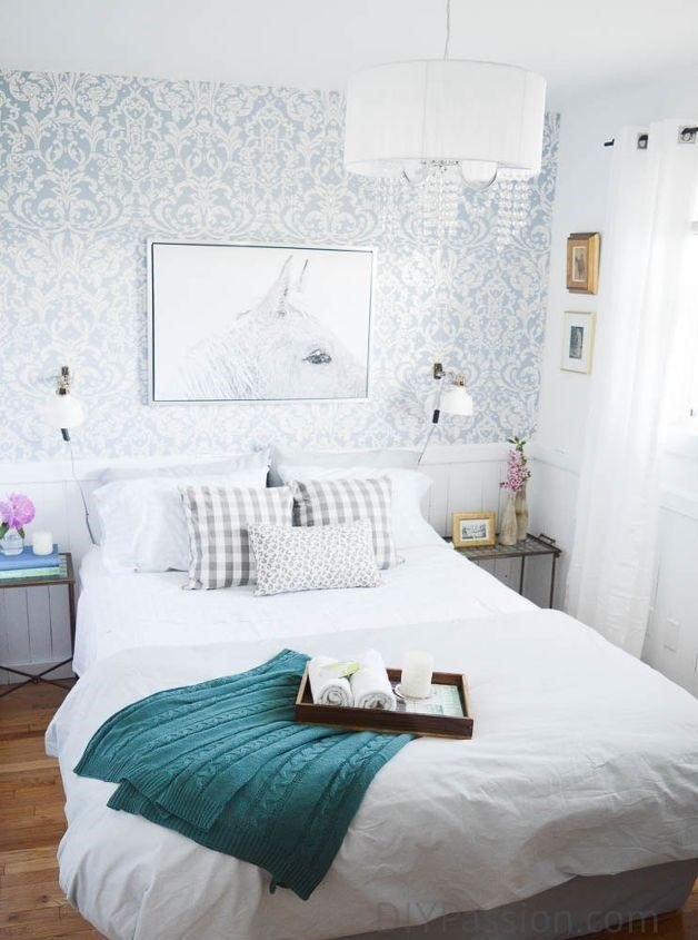 12 showstopping diy bedroom wall decor ideas, Bedroom Wallpaper Ideas DIY Passion