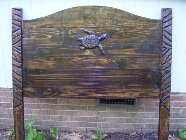 20 best diy wooden headboard ideas, Carved Wood Headboard Sarah Brown