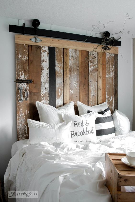 20 best diy wooden headboard ideas, How to Make a Wood Headboard Funky Junk Interiors Donna