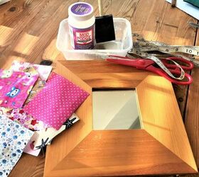How to Easily Transform That Old Mirror Frame With Scraps of Fabric! Hometalk