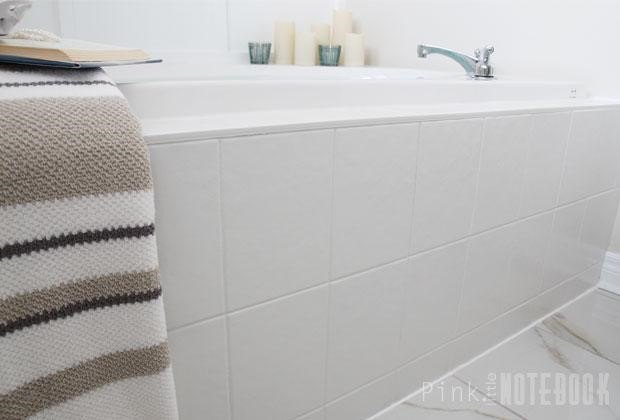 beautiful bathroom tile ideas that will make you want to renovate, Painted Bathroom Tile Sabrina