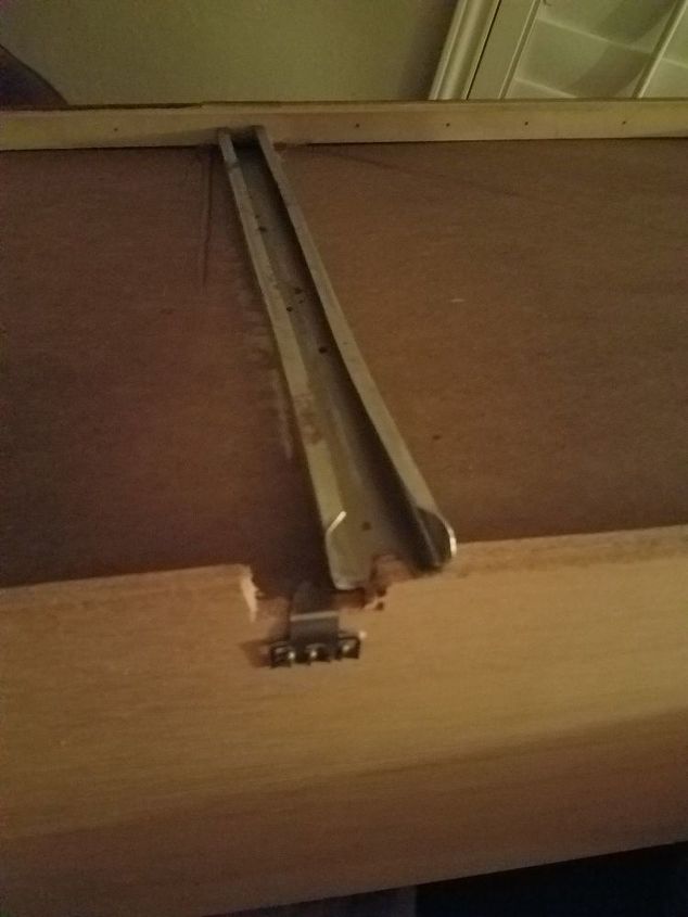 q how to i fix the bracket on a dresser drawer