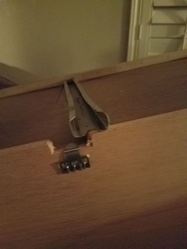 q how to i fix the bracket on a dresser drawer