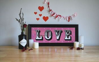 Hand Painted LOVE Sign With Fairy Lights - Perfect for Valentine's Day