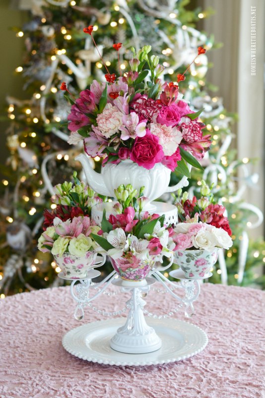 create a blooming valentine s tea party centerpiece