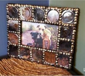 upcycled tin can picture frame