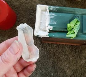 jewelry box with missing molding fixed with bondo