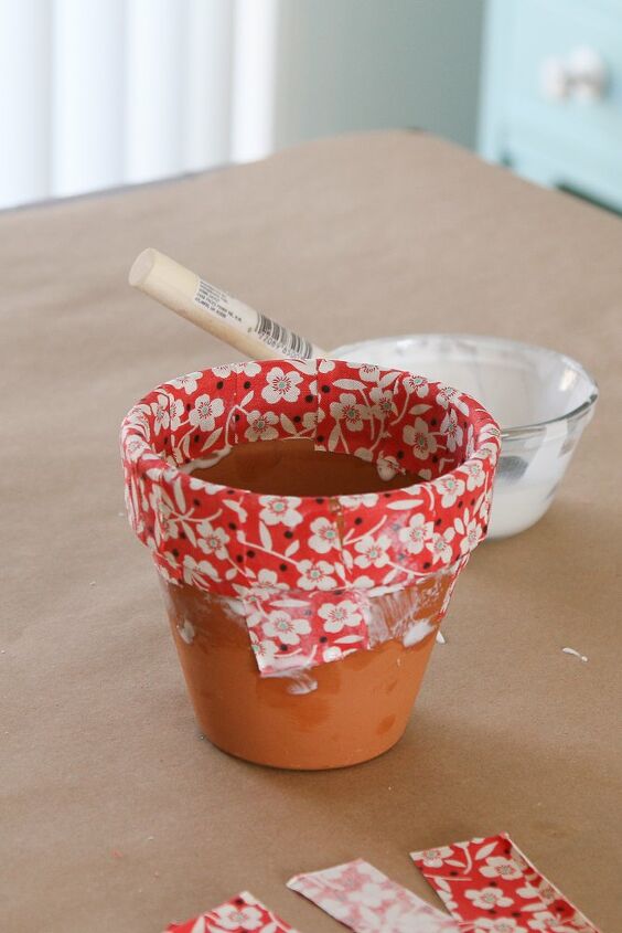 diy fabric covered flower pots