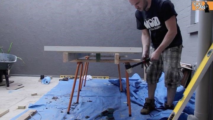 how to build gorgeous concrete countertops two ways, Remove Air Bubbles from Concrete Robin Lewis