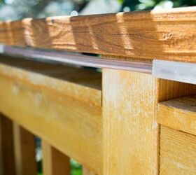 13 creative diy deck railing ideas for awesome outdoor fun, Deck Railing with Lights The Handyman s Daughter