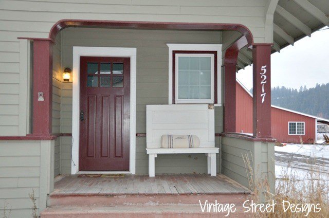 20 front porch ideas for any home or budget, Front Porch Decorating Ideas Judy Herbert Ainger at Vintage Street Designs