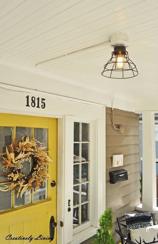 20 front porch ideas for any home or budget, DIY Basket Light Fixture Creatively Living