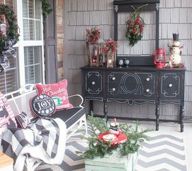 20 front porch ideas for any home or budget, Front Porch Christmas Decor Atta Girl Amy