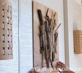 19 proyectos caseros de bricolaje para principiantes, Arte de madera a la deriva DIY Engineer Your Space