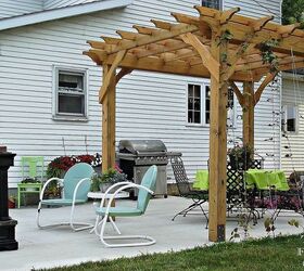 get ultimate shade with 16 best diy outdoor pergola ideas, Farmhouse Style Pergola Rachel The Olde Farmhouse
