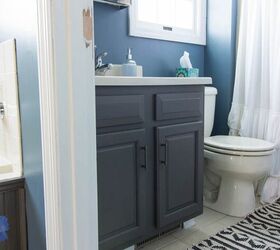 how to completely change bathroom cabinets with just paint