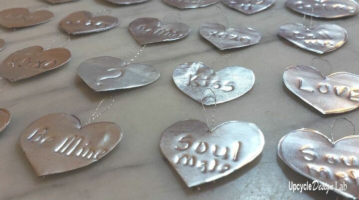 valentine heart tree diy upcycled pie tins