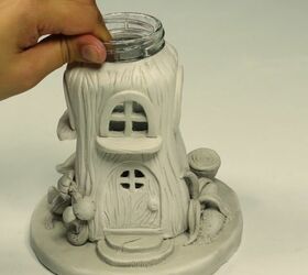 diy fairy house lamp using jar
