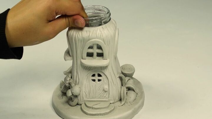 diy fairy house lamp using jar