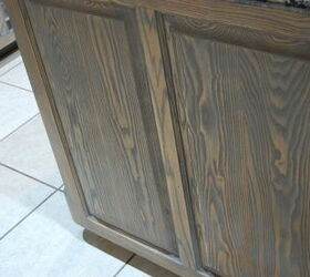 refinished oak cabinets