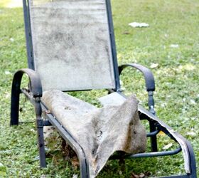 She uses 1 unexpected thing to upgrade a broken lawn chair