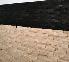 how to create a dramatic wall accent using wood shims