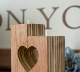 diy heart candle holders