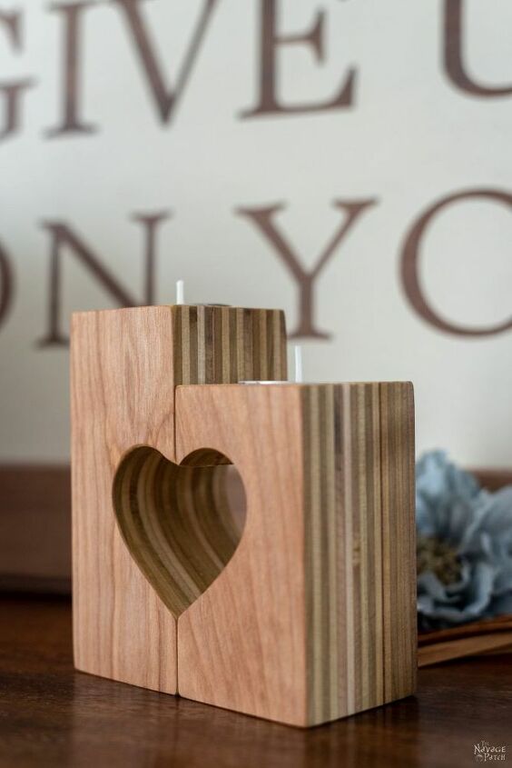 diy heart candle holders