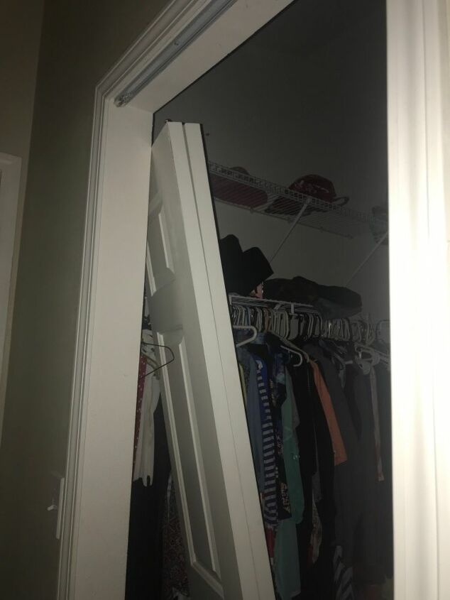 how do i replace closet doors that keep on coming off hinges