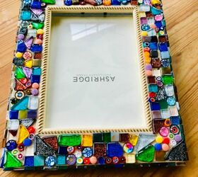pretty mosaic photo frame, Mosaic glass tiles on frame