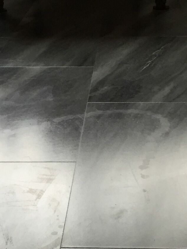 how do i remove water spots on my new vinyl plank flooring