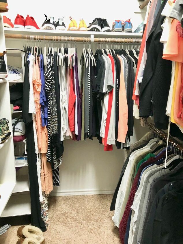 functional and organized closet, BEFORE