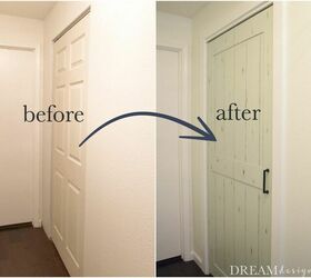 Porta de celeiro bifold DIY - Transforme uma porta de armário por US $ 15