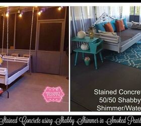 how to stain concrete floors indoors and outdoors, Water Based Concrete Stain Shabby Paints
