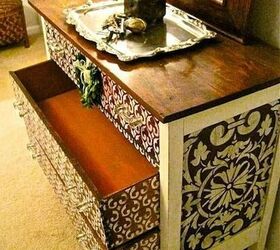 jazz up your decor with furniture paint, Stenciled Furniture Ideas Royal Design Studio