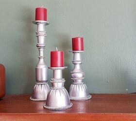 found objects candlesticks