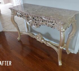 Console Table:  Rosewood Goes Rose Gold
