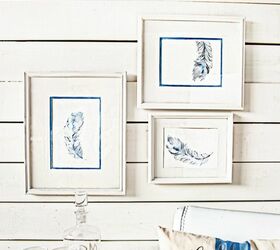 diy chic and modern framed feather art