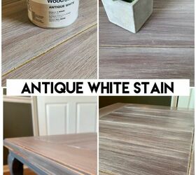 how to antique white stain a table