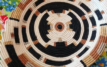 Cesta pintada de imitación de bobina tribal